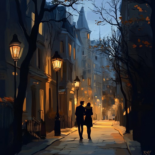 A soothing and gentle instrumental piece, reflecting the warmth and nostalgia of a summer evening stroll down broadway. This composition combines the elegance of a waltz with the emotional expressiveness of broadway, creating a tranquil and heartfelt musical journey.