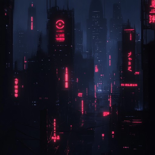 This track blends aggressive electric guitar with heavy industrial rhythms and eerie dark synths, creating an immersive soundscape that reflects the turbulent energy of an urban dystopia.