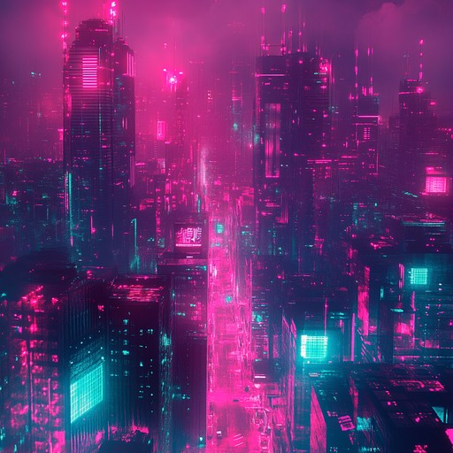 Experience an electrifying journey through neon soaked cityscapes with vibrant synth beats and cosmic sounds for a thrilling adventure.