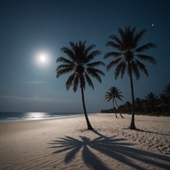 enigmatic sounds amidst breezy palm shadows.