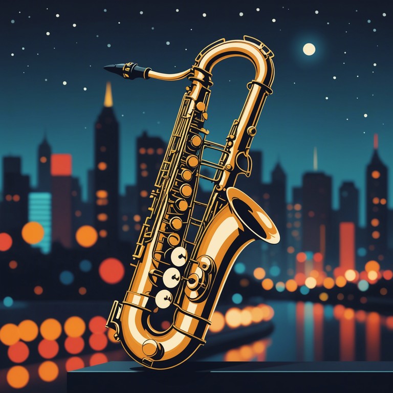 Immerse in the intriguing interplay of jazz and house music as it narrates the tale of nighttime urban adventures. A brainy mixture stirring senses with its complexity and the undeniable rhythm of city life.