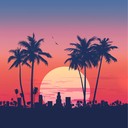 vibrant reggae fusing urban beats with serene sunset vibes