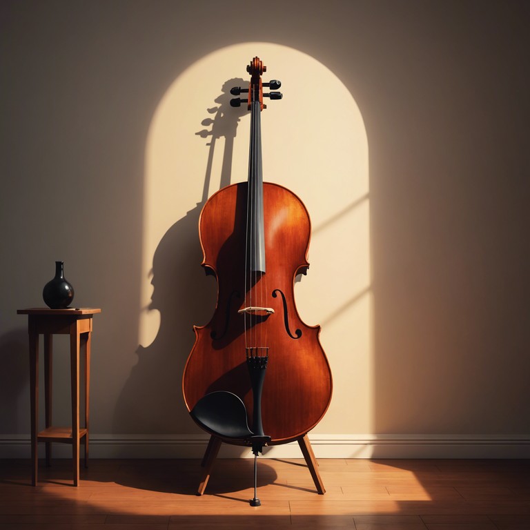 This piece uses the haunting vibrations of a cello to weave a deep, introspective melody that mirrors the complexity of human emotions. Each note is drawn out to fill the space with a sensation of expansive solitude, enveloped by a touch of wistfulness and profound melancholy.