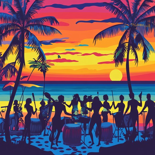 A cheerful instrumental bossa nova piece that exudes the lively spirit of a beach festival, featuring rhythmic guitar melodies and vibrant percussion.