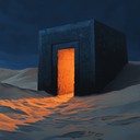 mystic oud melodies in an eerie desert soundscape