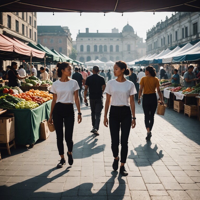 Step into a festive streetscape under the morning sun, where every beat of this salsa track adds color and vibrancy to your day. The trumpet takes a lead role, bringing happiness and rhythm to the forefront, ensuring a musical journey that uplifts and energizes.