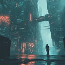 eerie dystopian sounds blend with future bass elements.