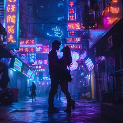 Experience a neon drenched city night as lovebirds find solace in each other's company, backed by upbeat synths and captivating rhythms. This track offers an electrifying yet intimate feel, ideal for setting a romantic, modern ambiance. Feel the energy of youthful love and vibrant city life intertwined in a musical embrace.