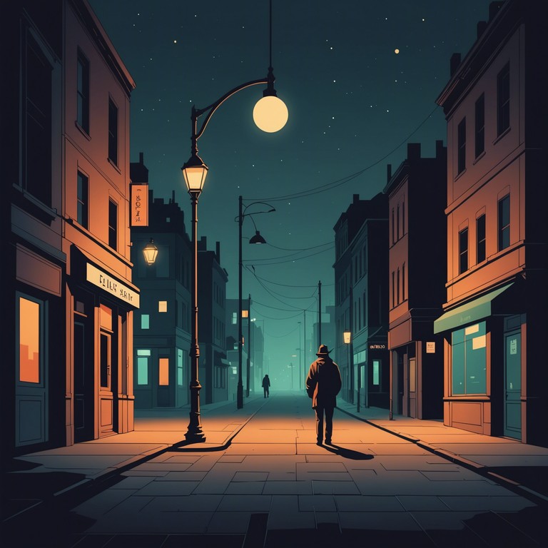 A deeply introspective dub track combining subtle, heavy bass lines and atmospheric echoes, perfect for reflective moments or late night introspection. The music meanders like a slow wander through empty city streets at night, capturing a mood of solitude and contemplation.