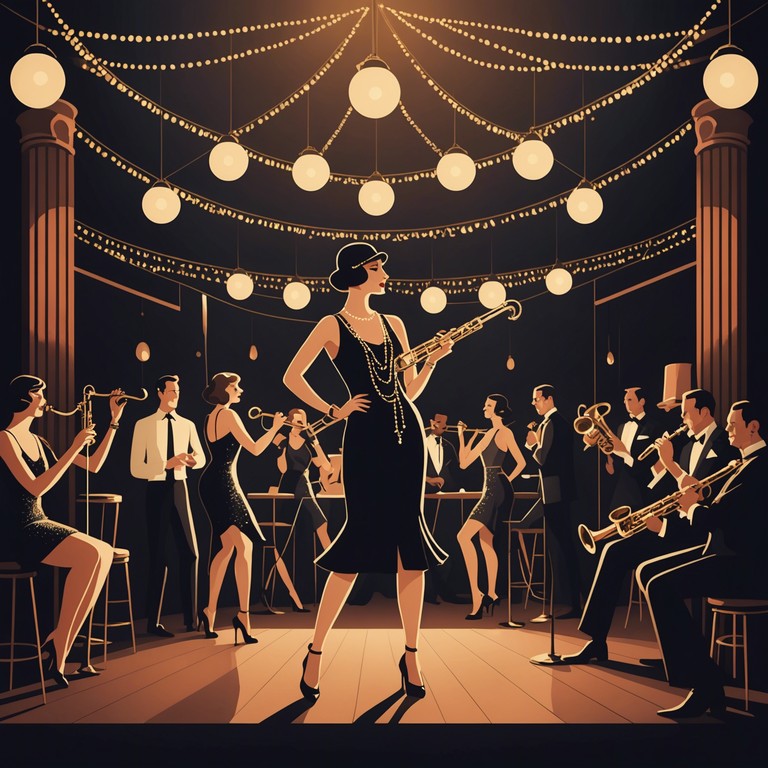 Imagine a dimly lit cabaret club in 1920s berlin, with vibrant characters dancing to a seamless blend of funky rhythms and theatrical cabaret stylings. This track captures the electric atmosphere of an eclectic, bohemous underworld where jazz meets funk amid the backdrop of political and cultural upheaval. The vibrant basslines are complemented by the shimmering sounds of a saxophone, delivering a sound that is both nostalgic and freshly invigorating.