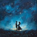 romantic waltz capturing lovers' dance under starry sky