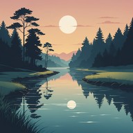 soft tones mimic early dawn's tranquility