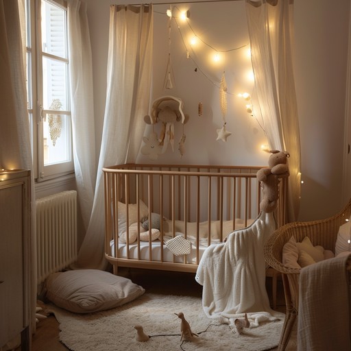 An enchanting, soothing instrumental track created to provide a peaceful and relaxing environment for children's bedtime, featuring gentle and soft sounds.