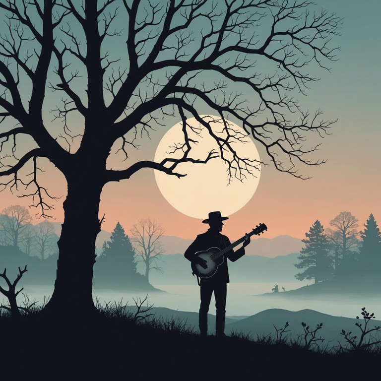 A single banjo plucks a haunting melody, resonating through the deep valleys and over the mist covered hills, crafting a soundscape that feels both intimate and expansive. The song captures the essence of solitude in the appalachian wilderness, intertwining elements of traditional bluegrass with a brooding atmosphere.