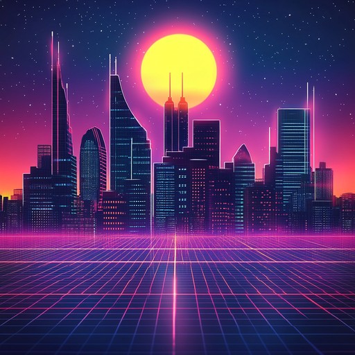 An energetic chillwave instrumental blending retro synth melodies with dynamic rhythms, creating a nostalgic yet invigorating atmosphere reminiscent of 80s electronic music.