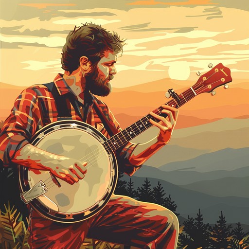 Experience the lively spirit of an appalachian morning with this upbeat bluegrass tune. The banjo leads with rapid, intricate picking supported by rhythmic guitar and buoyant bass, evoking the joy and energy of a mountain sunrise.