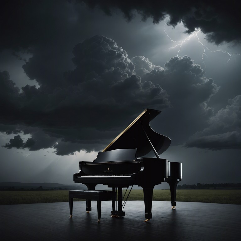 Imagine a musical composition that escalates as a storm building its mighty presence. From soft whispers of wind transitioning to powerful clashes that resemble thunder, this instrumental track mimics the awe inspiring power of a storm using dynamic shifts and swelling volumes. It concludes with a powerful, resonating finale that echoes the serenity after a storm's passing.