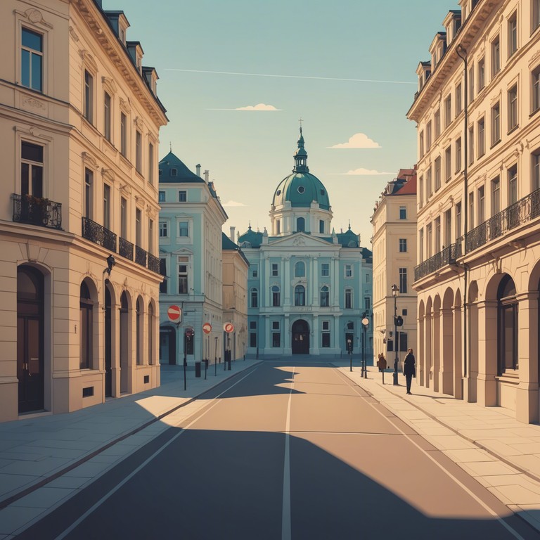 An uplifting violin piece emulating the energy and beauty of dawn in vienna. The music swells with optimism as the city bursts into activity, reflecting the dance of light across the sleepy landscape