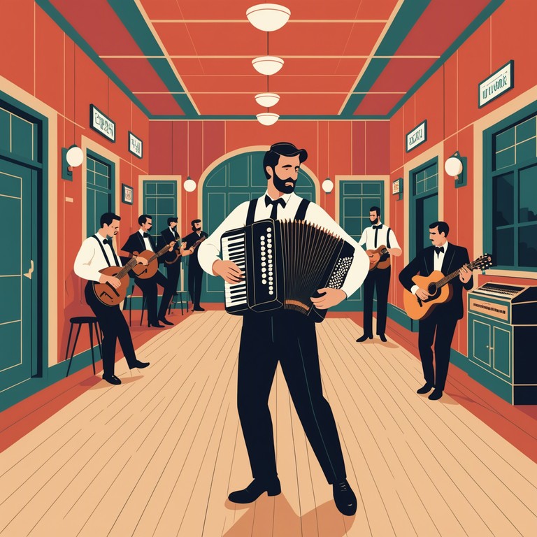 This track features a lively and infectious modern take on traditional eastern european polka, blending classic rhythms with a groovy undertone to create a danceable, festive vibe. The accordion's dynamic range adds depth and a playful character to the mix, perfect for lively occasions.