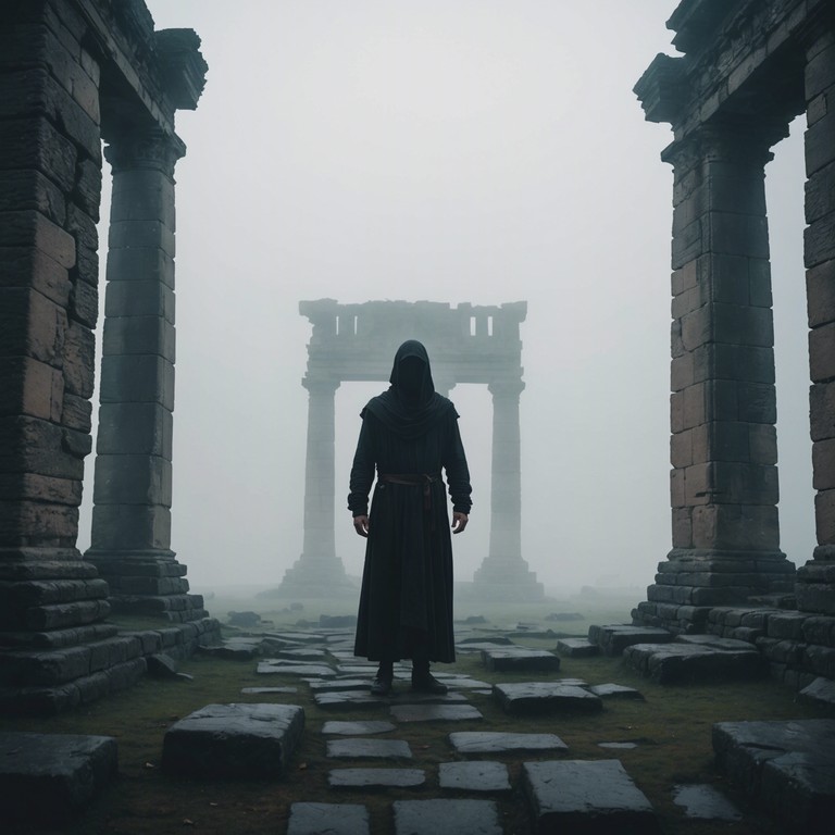 A sonic exploration that delves into the mystical and unknown, emulating the whispers of ancient civilizations long forgotten, using layers of ethereal soundscapes to create a hauntingly beautiful auditory experience.