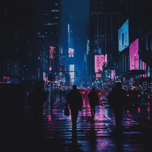 An instrumental hip hop composition that weaves dark, enigmatic melodies with deep basslines and atmospheric sounds, creating a mysterious and haunting auditory experience reflecting the shadows of urban nightscapes.