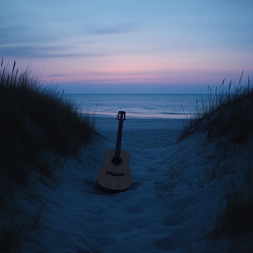 An instrumental bossa nova that captures the feeling of sitting alone by the ocean at dusk, with smooth guitar and subtle rhythms evoking introspection and peaceful melancholy.