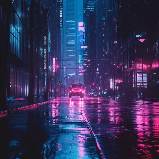 Imagine wandering a neon lit, desolate metropolis where every corner holds remnants of a forgotten civilization. The sounds of haunting synths pulsate through the misty air, creating an atmosphere of eerie solitude and unsettling mystery. Dark, driving beats push the listener forward, while distant mechanical noises remind us of the omnipresent machines governing this dystopian world.