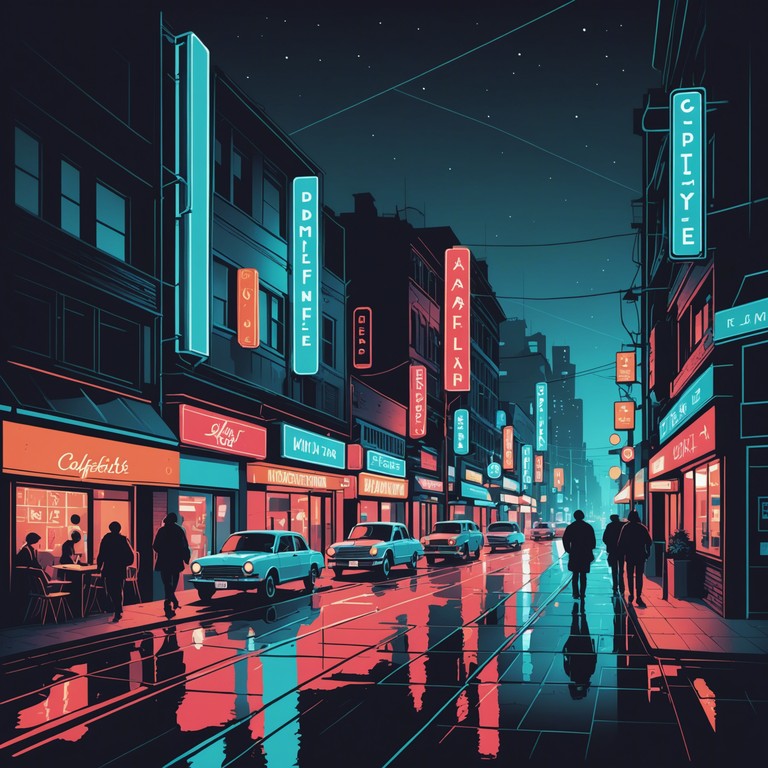 This track embodies the essence of a late night stroll through bustling city streets, with every beat capturing the lively spirit of urban latin jazz. The smooth, flowing rhythms are complemented by the sophisticated sound of a saxophone, drawing listeners into a world where the city never sleeps and music carries endless stories.