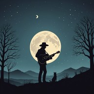 gentle guitar strums under moonlit sky