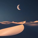 ambient exploration through serene, enigmatic night dunes