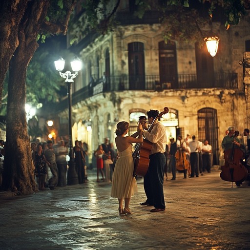 An elegant salsa instrumental featuring vibrant piano and rich percussion, evoking the allure of havana's nightlife. The composition combines intricate rhythms with melodic horn sections, creating an atmosphere of passion and sophistication perfect for dancing under moonlit skies.