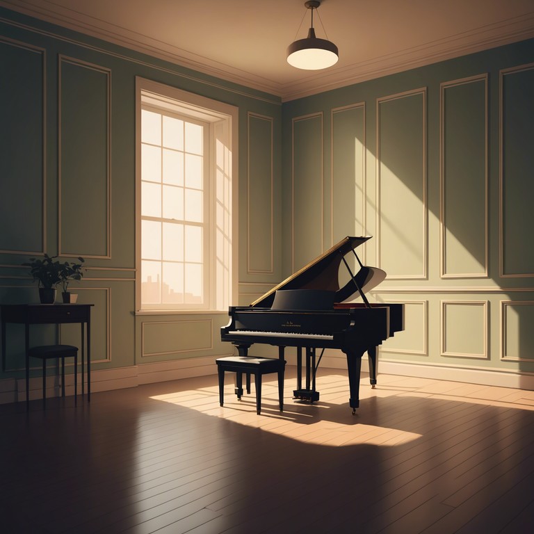 An intricate piece played on a grand piano that delves deep into the complexities of human emotion and memory, soothing the listener's soul as they reflect on days long past.