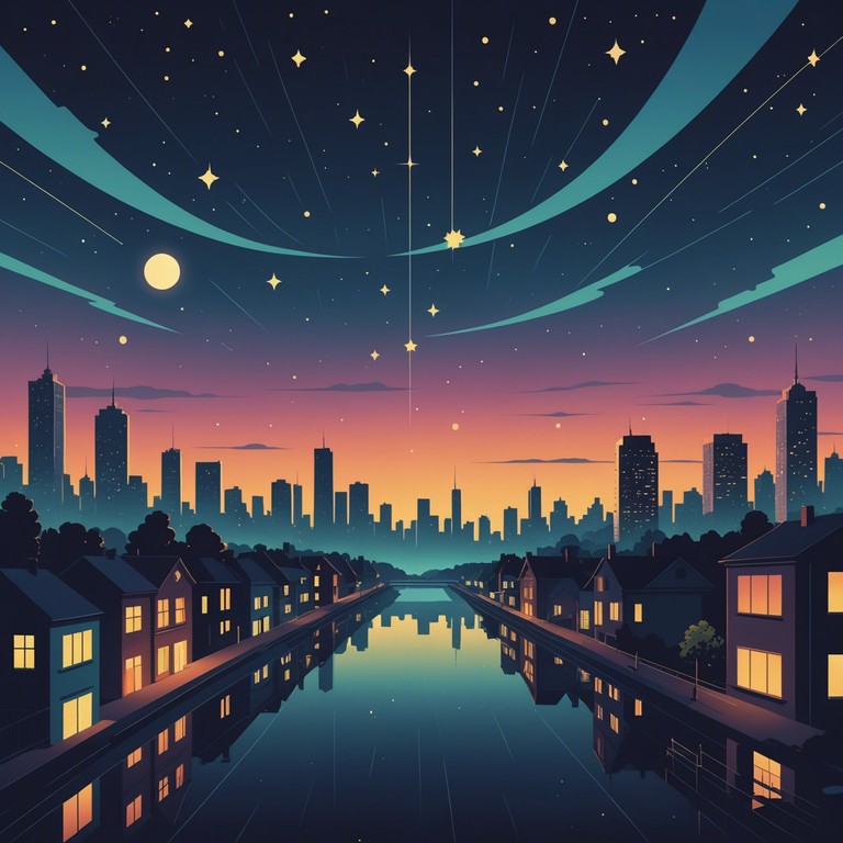 Embark on an auditory journey through a landscape illuminated by soft neon lights and a starry sky. Perfect as an underlying soundscape for peaceful evening activities or reflective moments in an urban setting, this piece intertwines delicate synth melodies with understated rhythms that relax and inspire. The simplicity and elegance of the composition make it an ideal backdrop for unwinding after a busy day.