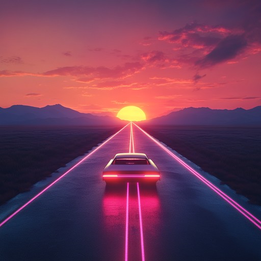 Feel the carefree exhilaration of driving down a neon lit highway at sunset. Bright synth leads, pulsating bassline, and crisp drum machines exude freedom and joy, creating a nostalgia filled ride into the night.