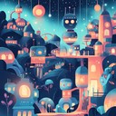 bright whimsical electronic journey through robot fairyland