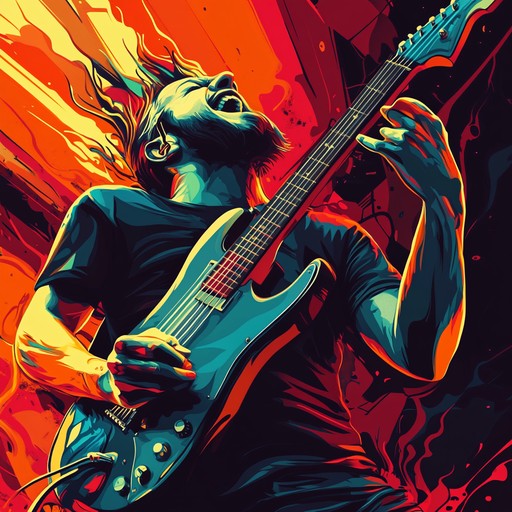 This dynamic instrumental blends the power of metal with lively, uplifting guitar riffs. The result is a track that inspires headbanging and joy, with a captivating rhythm and exuberant energy.