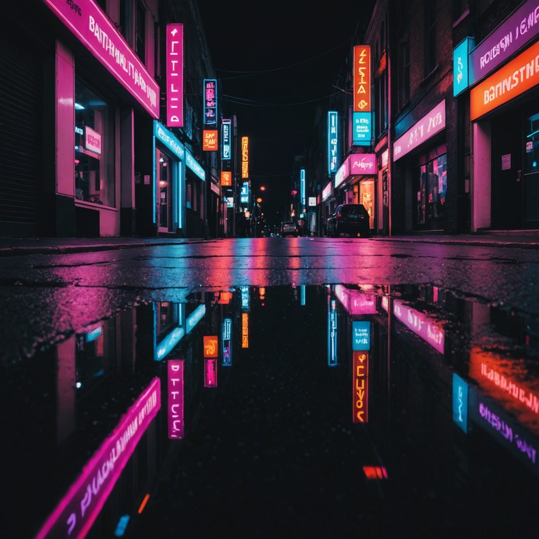 Imagine a soundscape where pulsating 80s style disco meets the enigmatic undertones of a rainy metropolitan night. Driving synth leads sketch neon lit streets where shadows and light dance in harmony, offering a sense of adventure and nostalgia wrapped in a blanket of mystery.