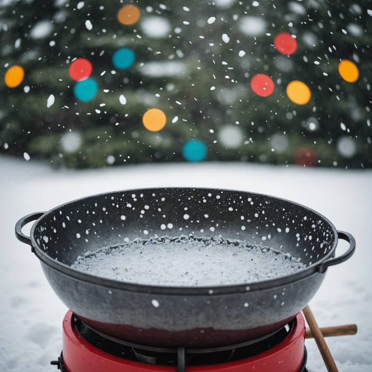 An exploration of how holiday music can be redefined by blending classic festive melodies with innovative adjunct styles, using the cheerful tones of a steelpan to add a fresh and lively spirit.