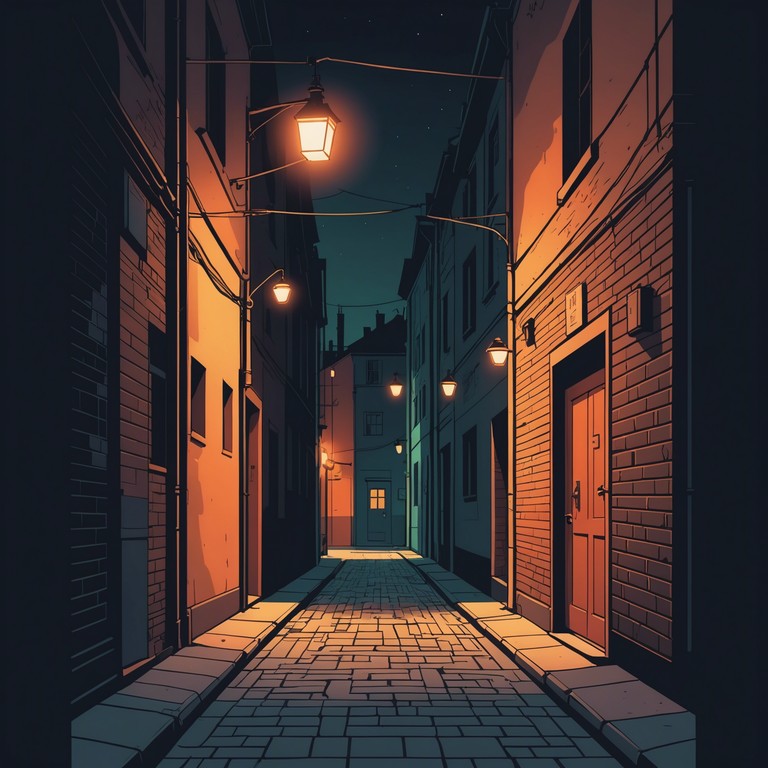 This track embodies the gritty essence of a mysterious, dimly lit urban landscape where the pounding rhythms of drum and bass reverberate through the alleyways. Shadowy figures move swiftly as the intense beats mimic the heart pounding suspense of the city at night.