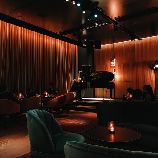 Sultry rhythms, jazz sophistication, and house groove for intimate evenings. Saxophone, piano, and bass create a warm, relaxing atmosphere.