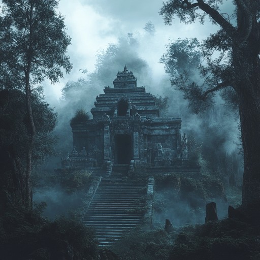 An instrumental composition that merges haunting shakuhachi flutes with dark ambient textures, creating an evocative soundscape reminiscent of ancient temples shrouded in mystery.