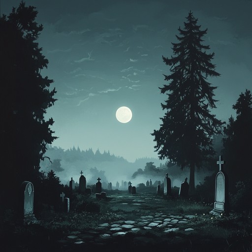 A serene journey through moonlit shadows, where soft melodies intertwine with gothic elements, creating a tranquil yet haunting soundscape that soothes the soul.