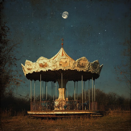 A peculiar carnival waltz featuring mechanical sounds and eerie melodies. The track fuses a circus like atmosphere with a sense of underlying tension, creating an unsettling yet whimsical mood. Clockwork mechanisms and ghostly echoes enhance the charm and suspense.