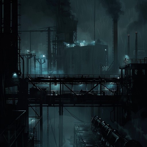 A blend of dark, mechanical sounds and eerie melodies creates a sense of desolation and decay. The relentless beats and atmospheric synths evoke the haunting echoes of an abandoned industrial site, capturing a world left behind.