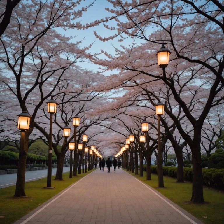 This composition blends traditional japanese elements with hypnotic modern soundscapes, capturing the contrast between tokyo's historic serenity and its bustling nightlife. Ethereal shamisen riffs float over a backdrop of pulsating synths, providing a soothing yet energizing listening experience.