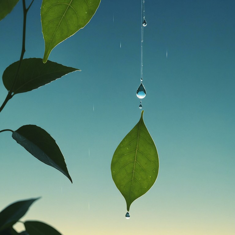 This sitar composition transcends time, evoking emotions deeply buried, steering the listener towards introspection of lost times and tranquil acceptance of the cycle of life and nature. The seamless blend of resonant strings harmonizes with the imagery of a calm yet persistent monsoon shower, underlining the continuous influence of nature on human emotions.