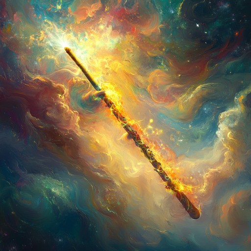 An inspiring capriccio featuring vibrant flute melodies and uplifting rhythms, evoking a whimsical journey through vivid landscapes and boundless skies.