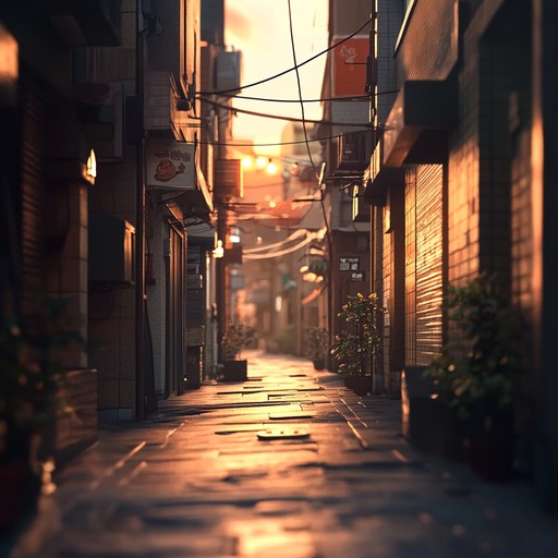 An instrumental garage tune with relaxed vibes, featuring mellow guitar riffs and ambient sounds that capture the peaceful essence of deserted urban streets at dusk.