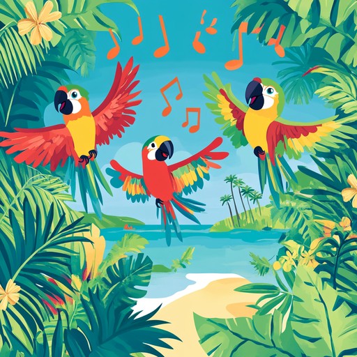 An instrumental song that captures the playful spirit of island life through vibrant rhythms and colorful melodies, blending traditional world instruments in an upbeat and joyful composition