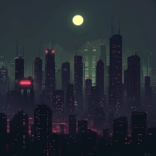 Synthetic melodies weave through a dark and mysterious future, blending eerie atmospheres with mechanical precision. This track evokes feelings of desolation and intrigue, painting a picture of a cybernetic landscape both haunting and beautiful.